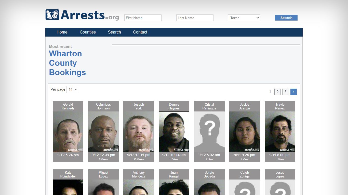 Wharton County Arrests and Inmate Search